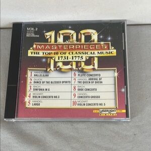 ⭐️ 100 Masterpieces Classical Music CD 1991 Delta Volume 2 Top 10 Hits Digital